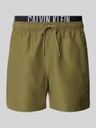 Calvin Klein Underwear Badehose mit Label-Print in Oliv, Größe L