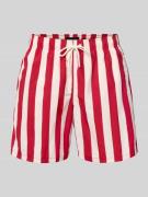 Tommy Hilfiger Regular Fit Badehose mit Tunnelzug in Rot, Größe XL