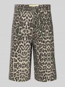REVIEW Leo-Print Baggy Jeans Shorts mit Gürtelschlaufen - Jorts in Bei...