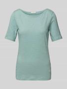 Marc O'Polo Regular Fit T-Shirt mit U-Boot-Ausschnitt in Mint, Größe M