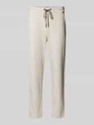 Hanro Sweatpants mit Label-Applikation in Ecru, Größe L