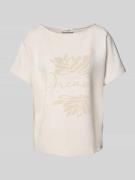 Christian Berg Woman T-Shirt mit Rundhalsausschnitt in Ecru, Größe L