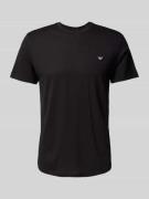 Emporio Armani T-Shirt mit Label-Patch in Black, Größe L