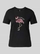 Only Regular Fit T-Shirt mit Paillettenbesatz Modell 'KITA' in Black, ...
