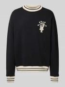 BLKVIS Strickpullover mit Motiv-Stitching Modell 'VASO' in Black, Größ...