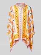 Herzensangelegenheit Relaxed Fit Seidenbluse mit Stehkragen in Orange,...