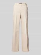 comma Straight Leg Stoffhose mit Bügelfalten in Sand, Größe 38