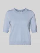 mbyM Strickshirt mit Rundhalsausschnitt Modell 'Carla' in Rauchblau, G...