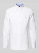 Tommy Hilfiger Regular Fit Freizeithemd aus Baumwoll-Leinen-Mix in Wei...