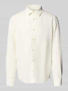 s.Oliver RED LABEL Regular Fit Leinenhemd mit Sportmanschetten in Weis...