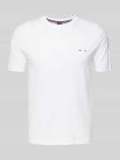 HECHTER PARIS T-Shirt mit Label-Print in Weiss, Größe XXL