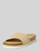 Espadrij Slides aus Leder mit Logo-Prägung Modell 'COPINE' in Beige, G...