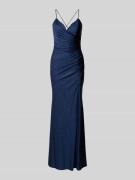 Mascara Abendkleid mit Gehschlitz und Herz-Ausschnitt in Marine, Größe...