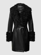 Guess Mantel mit Kunstfellbesatz Modell 'AURORA' in Black, Größe S