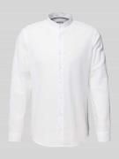 Jake*s Slim Fit Freizeithemd aus Leinen-Baumwoll-Mix in Weiss, Größe X...