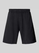 REVIEW Relaxed Fit Sweatshorts mit Label-Print in Black, Größe L