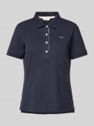 Gant Poloshirt mit Label-Stitching in Marine, Größe M