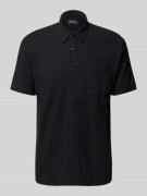 Marc O'Polo Regular Fit Poloshirt mit feiner Waffelstruktur in Black, ...