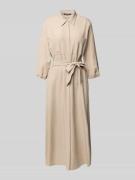 comma Regular Fit Hemdblusenkleid aus Viskose-Mix mit Leinen-Anteil in...