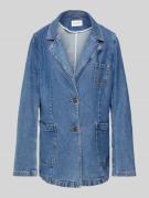 Marc O'Polo Oversized Jeansblazer aus Lyocell-Baumwoll-Mix in Blau Mel...