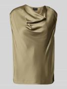 s.Oliver BLACK LABEL Loose Fit Satinbluse aus Viskose-Mix in Khaki, Gr...