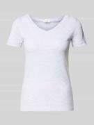 American Vintage T-Shirt mit V-Ausschnitt Modell 'GAMIPY' in Hellgrau,...