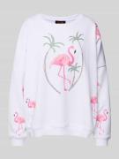 miss goodlife Oversized Sweatshirt mit gerippten Abschlüssen in Weiss,...
