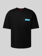 HUGO T-Shirt mit Label-Print Modell 'Duwood' in Black, Größe L