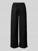 Emily Van den Bergh Straight Leg Leinenhose mit elastischem Bund in BL...