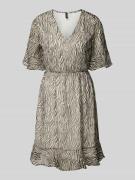 Vero Moda Tailliertes Minikleid mit V-Ausschnitt Modell 'SMILLA' in Bl...
