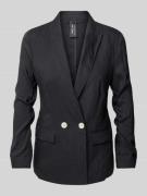 Marc Cain Leinenblazer mit Reverskragen in Black, Größe 44