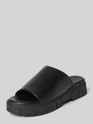 Tamaris Slides aus Leder mit Plateausohle in Black, Größe 36