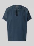 Marc O'Polo Relaxed Fit Blusenshirt aus reiner Baumwolle in Marine, Gr...