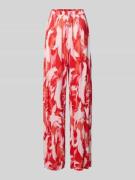 s.Oliver RED LABEL Weite Hose mit Plissee in Rot, Größe 40