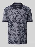 Fynch-Hatton Slim Fit Poloshirt mit Logo-Stitching in Marine, Größe 3X...