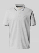 Gant Poloshirt mit Label-Stitching in Mittelgrau Melange, Größe S