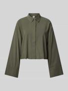 Only Relaxed Fit Hemdbluse aus Viskose-Mix Modell 'LARIS' in Khaki, Gr...