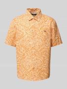 Napapijri Slim Fit Freizeithemd mit Logo-Stitching in Orange, Größe XL