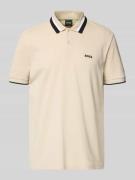 BOSS Green Regular Fit Poloshirt mit Label-Print Modell 'Paddy' in Bei...