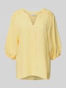 FREE/QUENT Relaxed Fit Leinenbluse mit Tunikakragen Modell 'Lava' in H...