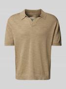 Gant Regular Fit Poloshirt mit Label-Stitching in Beige, Größe 5XL