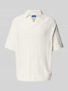 Jack & Jones Relaxed Fit Poloshirt mit Lochmuster Modell 'PAROS' in Of...