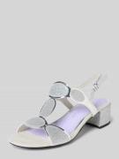 Marco Tozzi Sandalette im Metallic-Look mit Blockabsatz in Silber, Grö...