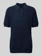 MCNEAL Regular Fit Poloshirt mit Strukturmuster in Dunkelblau, Größe X...