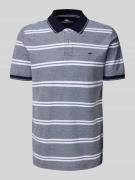 Fynch-Hatton Regular Fit Poloshirt mit Logo-Stitching in Marine, Größe...