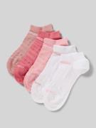 camano Sneakersocken im 5er-Pack mit Logo-Detail in Rose, Größe 35-38