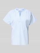 Rich & Royal Regular Fit Bluse mit Tunikakragen in Blau, Größe 36