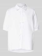 Milano Italy Regular Fit Hemdbluse mit 1/2-Arm in Offwhite, Größe 44