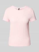 Vero Moda Regular Fit T-Shirt in Crinkle-Optik Modell 'ELENE' in Rosa,...