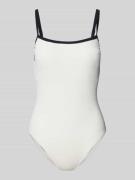 Jake*s Casual Badeanzug mit Karree-Ausschnitt in Offwhite, Größe M